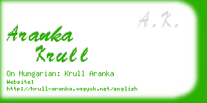 aranka krull business card